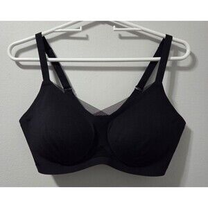 Honeylove CrossOver Bra Size 36B/C Black LWBR0302 Wireless Removable Pads